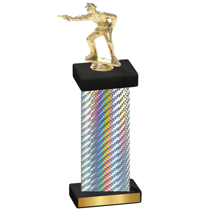 Single Silver Carbon Fiber Shooter Trophy