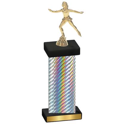 Single Silver Carbon Fiber Skater Trophy