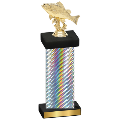 Single Silver Carbon Fiber Fishing Trophy