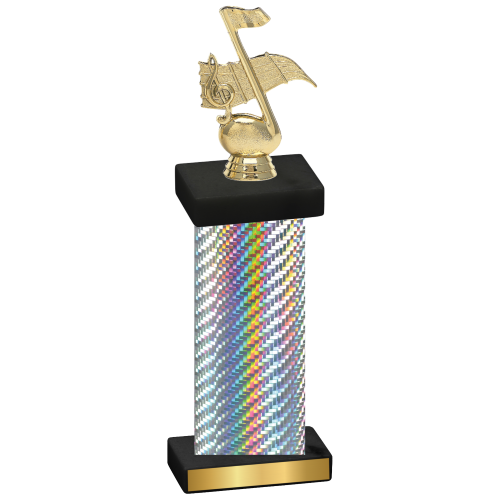 Single Silver Carbon Fiber Music Trophy