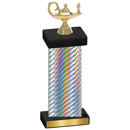 Single Silver Carbon Fiber Academics Trophy