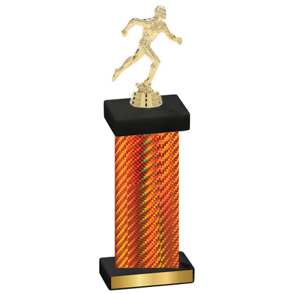 Single Orange Carbon Fiber Running Trophy