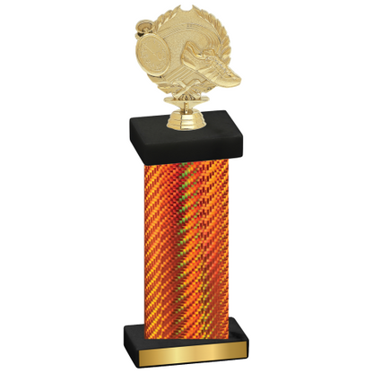 Single Orange Carbon Fiber Running Trophy