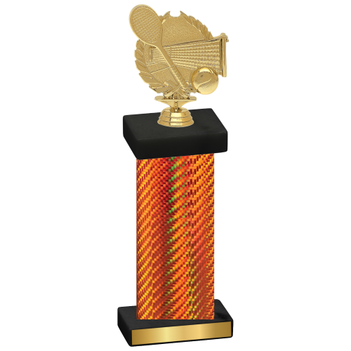 Single Orange Carbon Fiber Tennis Trophy