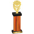 Single Orange Carbon Fiber Pickleball Trophy