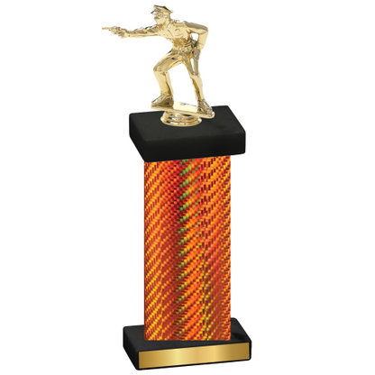 Single Orange Carbon Fiber Shooter Trophy