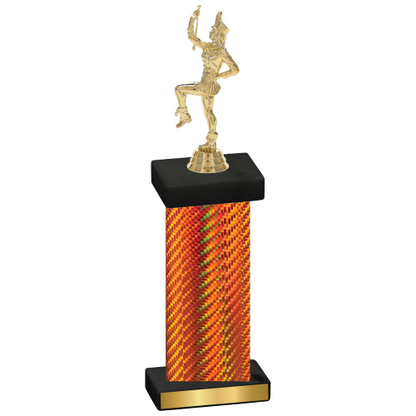 Single Orange Carbon Fiber Majorette Trophy