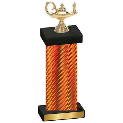 Single Orange Carbon Fiber Academics Trophy