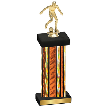 Single Orange Glacier Soccer Trophy