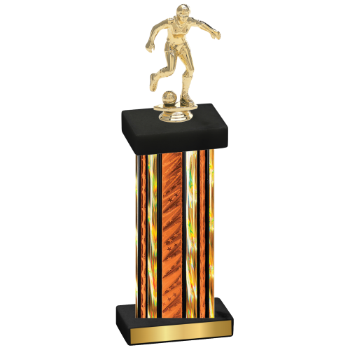 Single Orange Glacier Soccer Trophy