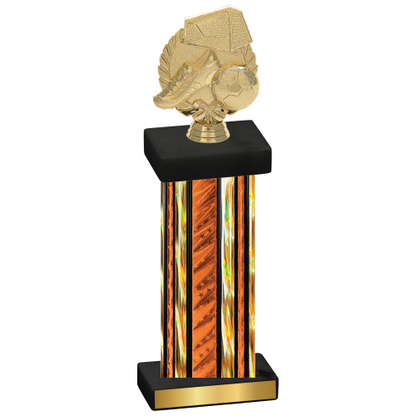 Single Orange Glacier Soccer Trophy