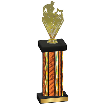 Single Orange Glacier Rugby Trophy