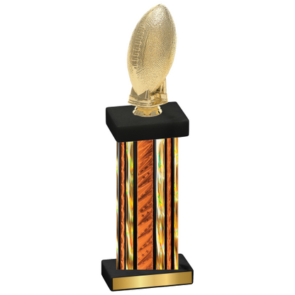 Single Orange Glacier Football Trophy