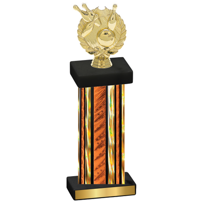 Single Orange Glacier Bowling Trophy