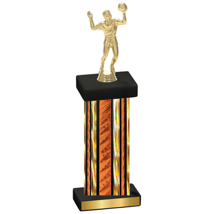 Single Orange Glacier Volleyball Trophy