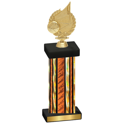 Single Orange Glacier Volleyball Trophy