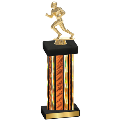 Single Orange Glacier Football Trophy