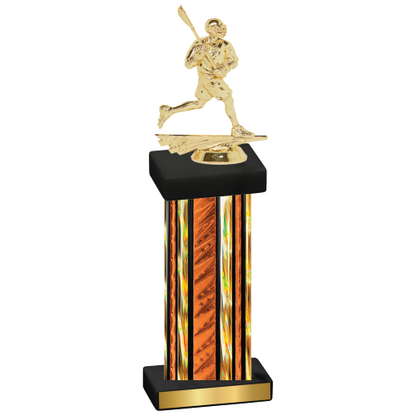 Single Orange Glacier Lacrosse Trophy