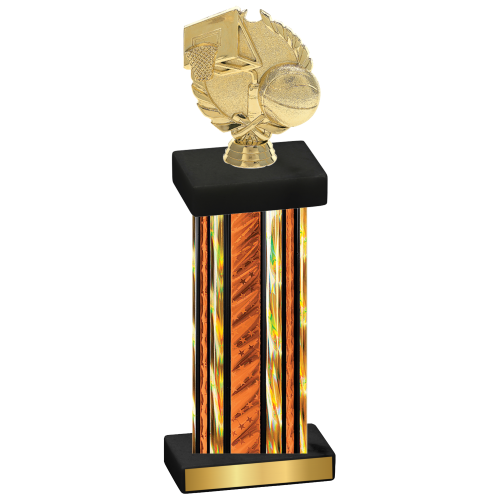 Single Orange Glacier Basketball Trophy