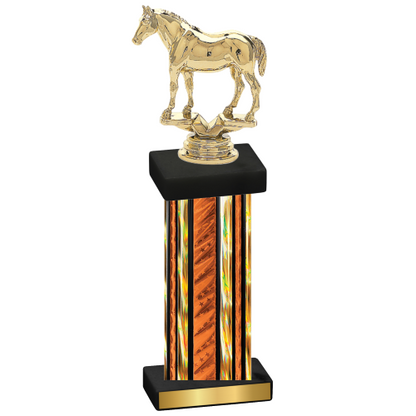 Single Orange Glacier Horses Trophy