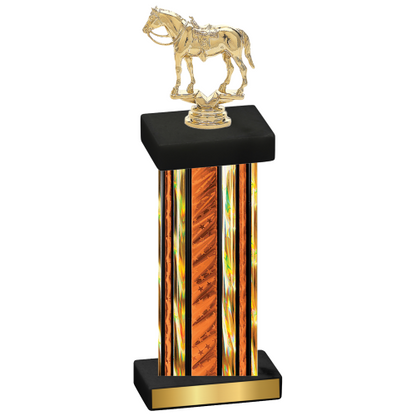 Single Orange Glacier Horses Trophy