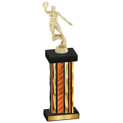 Single Orange Glacier Basketball Trophy