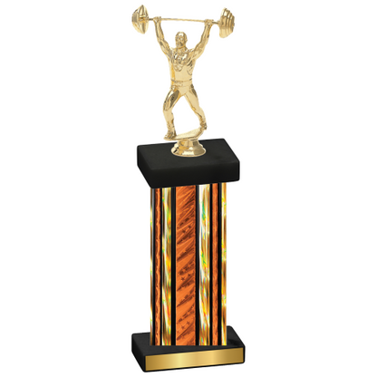 Single Orange Glacier Weights Trophy