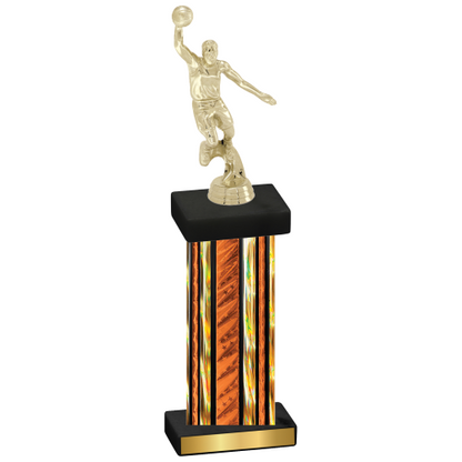 Single Orange Glacier Basketball Trophy