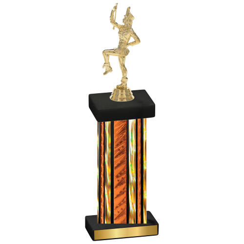 Single Orange Glacier Majorette Trophy