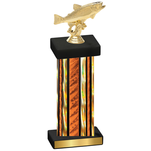 Single Orange Glacier Fishing Trophy