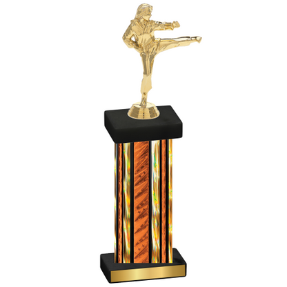 Single Orange Glacier Karate Trophy