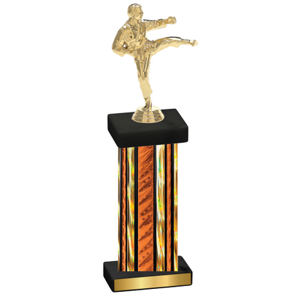 Single Orange Glacier Karate Trophy