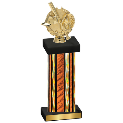 Single Orange Glacier Baseball Trophy