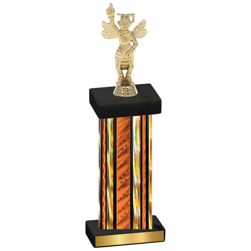 Single Orange Glacier Academics Trophy