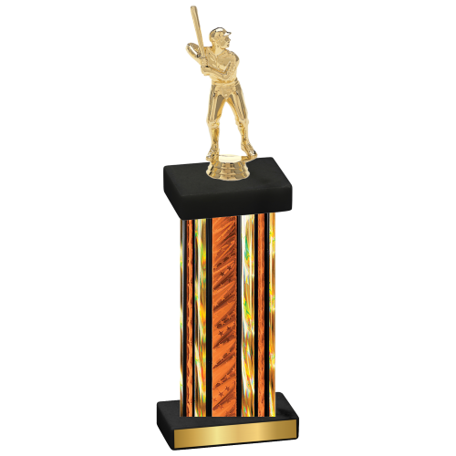 Single Orange Glacier Baseball Trophy