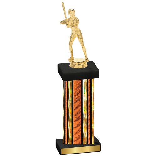 Single Orange Glacier Softball Trophy