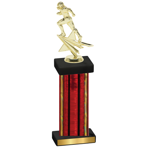 Single Red Glacier Football Trophy