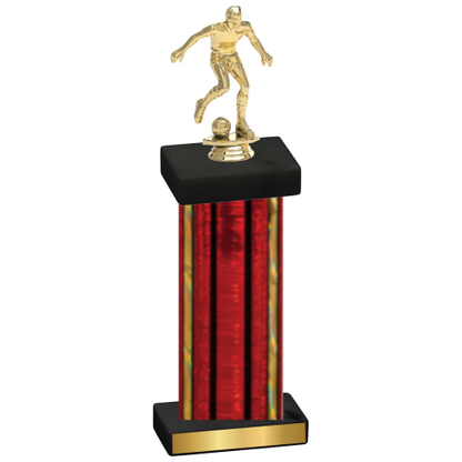 Single Red Glacier Soccer Trophy