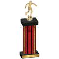 Single Red Glacier Soccer Trophy