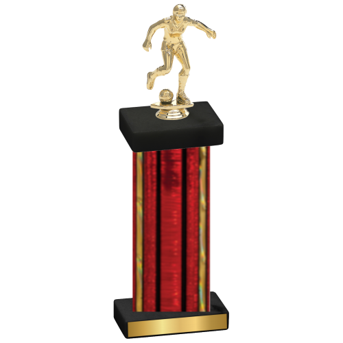 Single Red Glacier Soccer Trophy