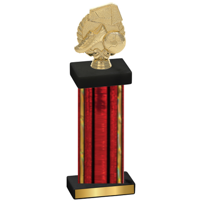 Single Red Glacier Soccer Trophy