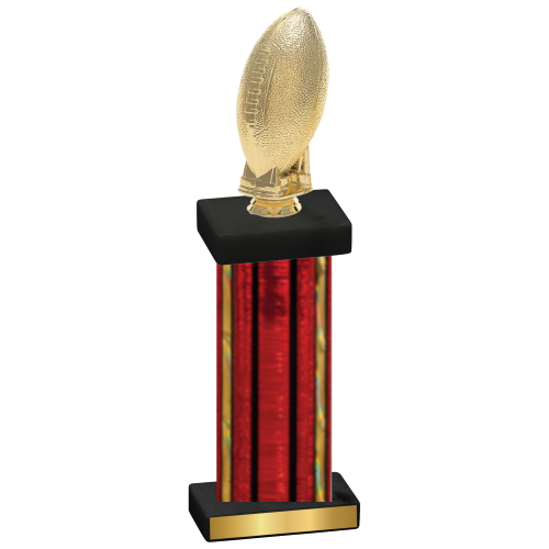 Single Red Glacier Football Trophy