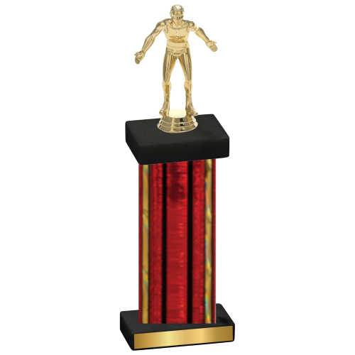 Single Red Glacier Wrestling Trophy