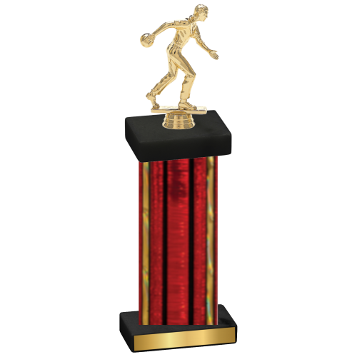 Single Red Glacier Bowling Trophy