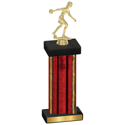 Single Red Glacier Bowling Trophy