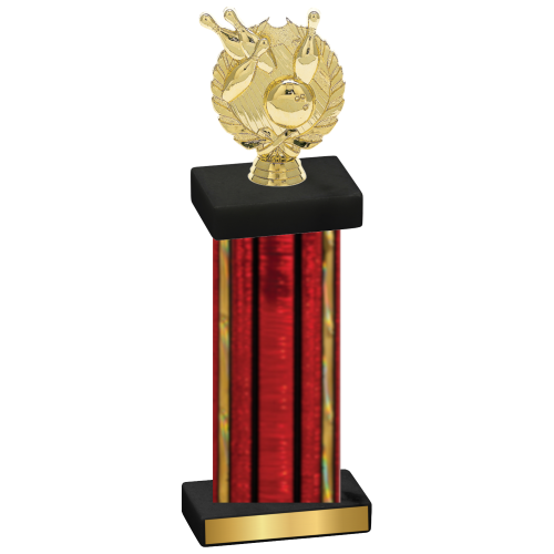 Single Red Glacier Bowling Trophy