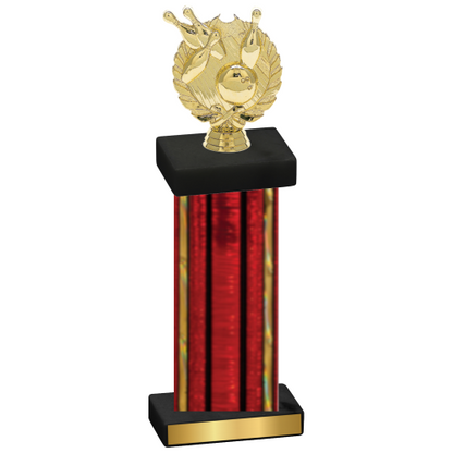 Single Red Glacier Bowling Trophy