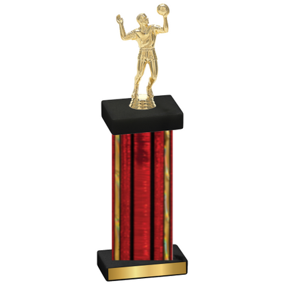 Single Red Glacier Volleyball Trophy