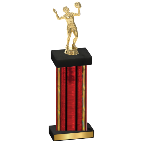 Single Red Glacier Volleyball Trophy