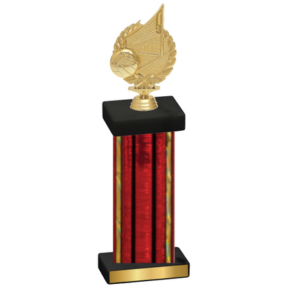 Single Red Glacier Volleyball Trophy